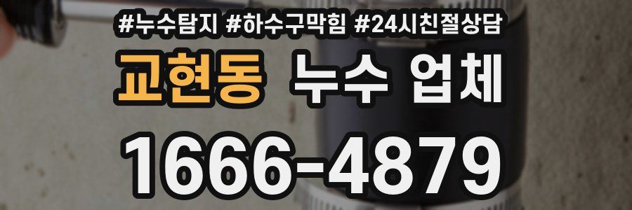 교현동 누수 업체