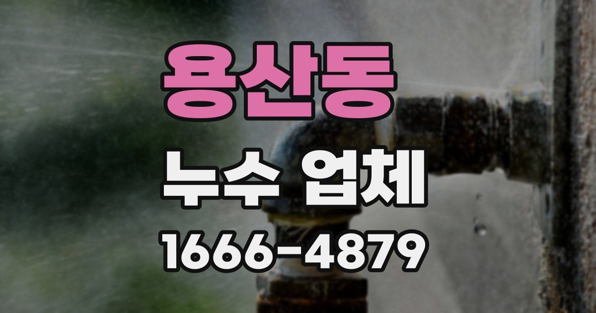 용산동 누수 업체