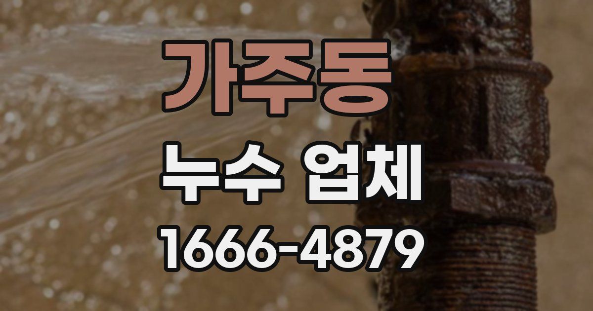 가주동 누수 업체
