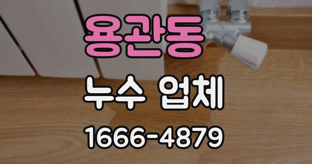 용관동 누수 업체