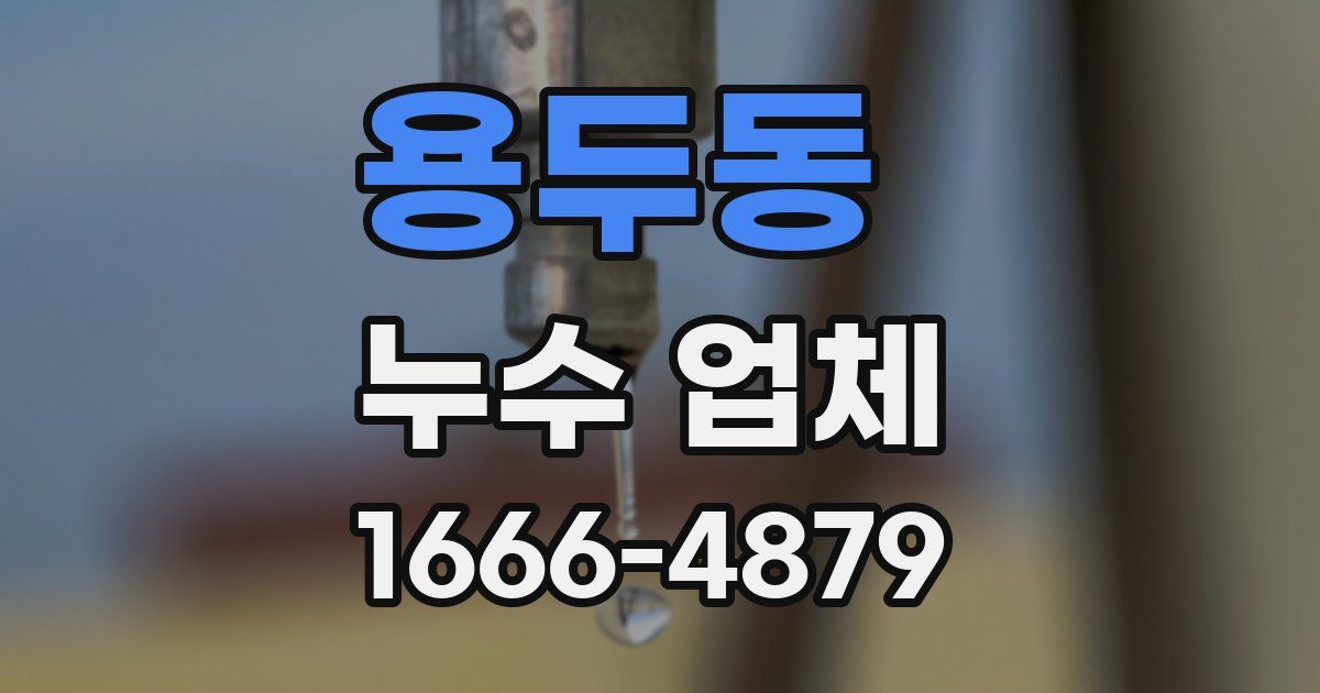 용두동 누수 업체