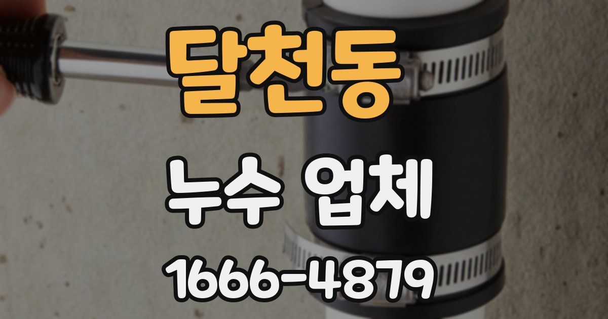 달천동 누수 업체