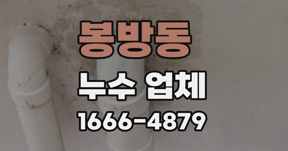 봉방동 누수 업체