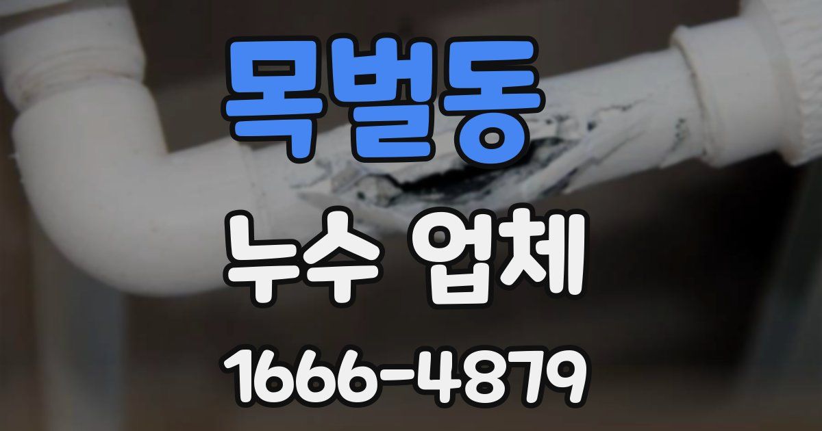 목벌동 누수 업체