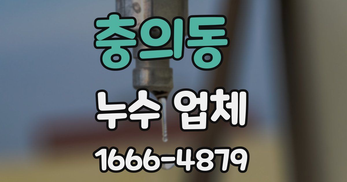 충의동 누수 업체
