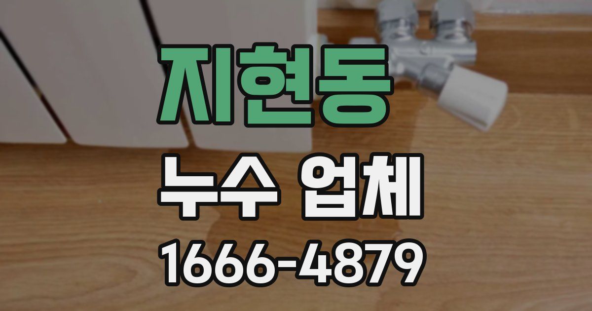 지현동 누수 업체