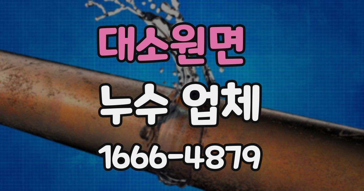 대소원면 누수 업체