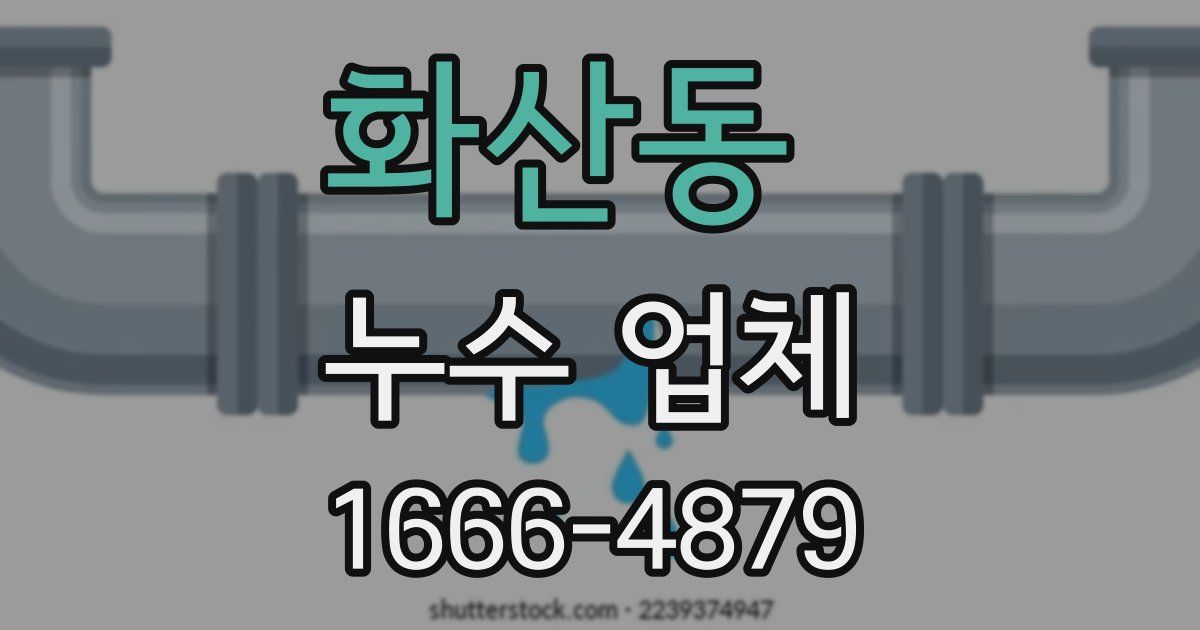 화산동 누수 업체