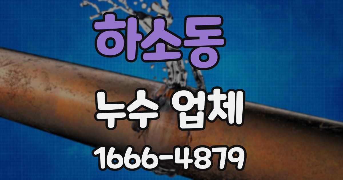 하소동 누수 업체