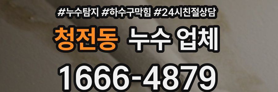 청전동 누수 업체