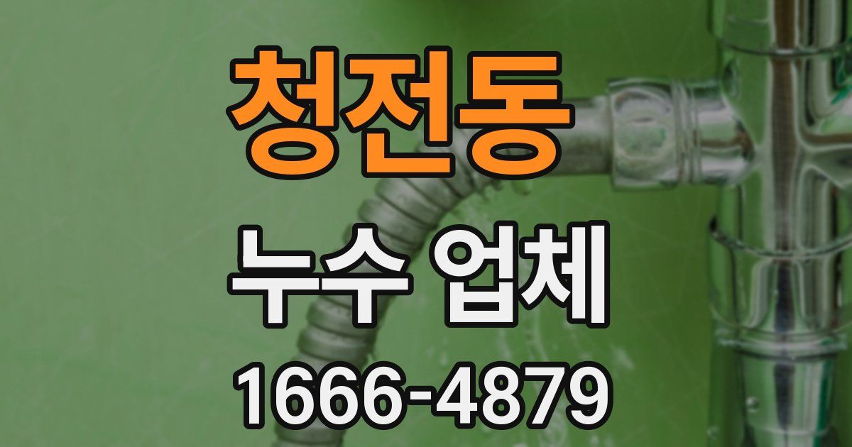 청전동 누수 업체