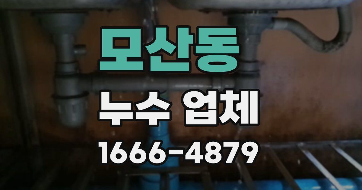 모산동 누수 업체