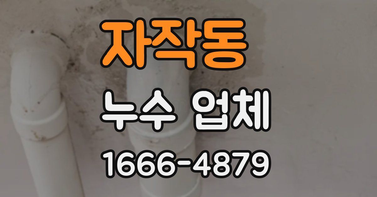 자작동 누수 업체