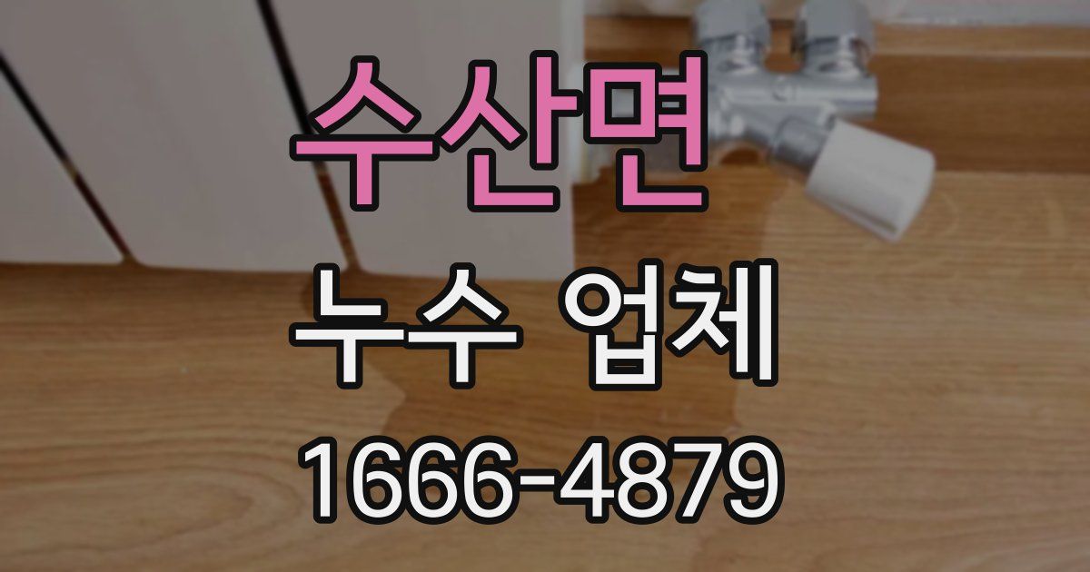 수산면 누수 업체