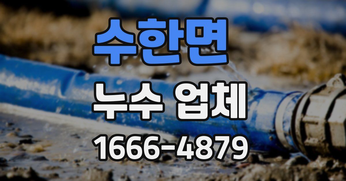 수한면 누수 업체