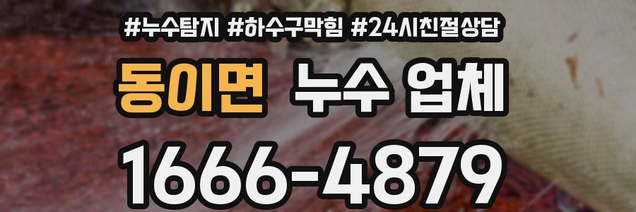 동이면 누수 업체
