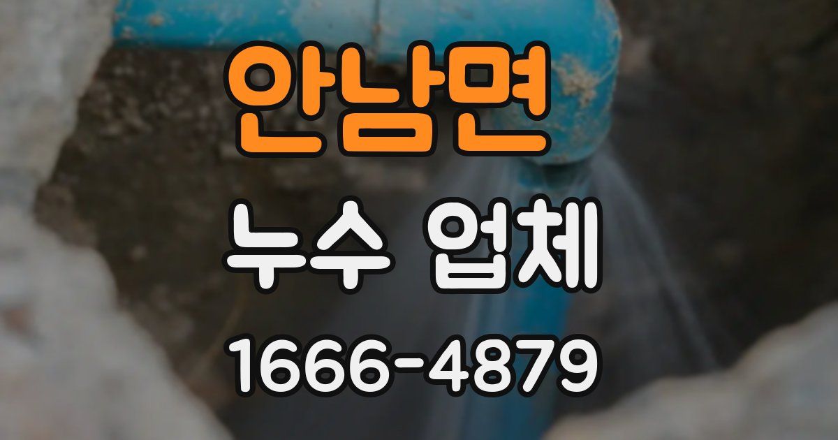 안남면 누수 업체