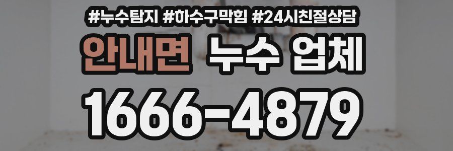 안내면 누수 업체