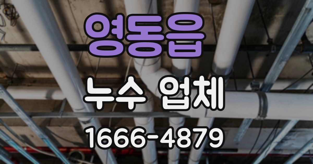 영동읍 누수 업체