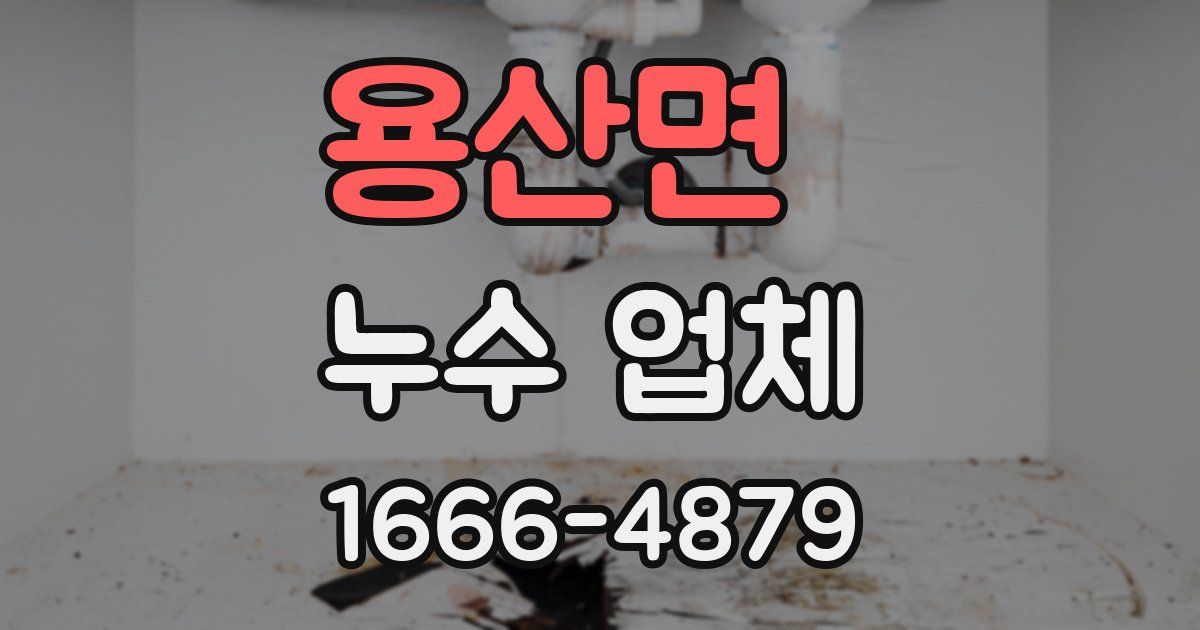 용산면 누수 업체