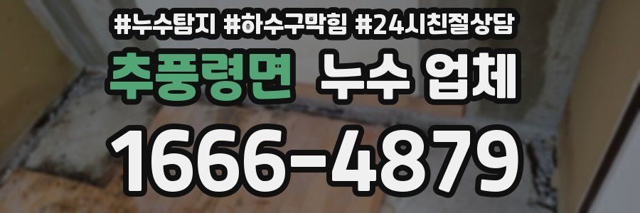 추풍령면 누수 업체
