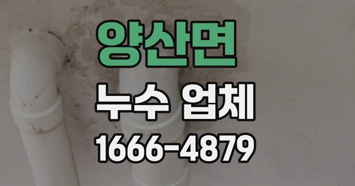 양산면 누수 업체
