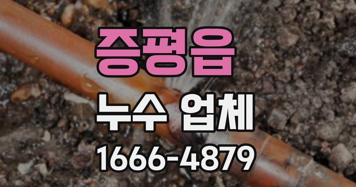 증평읍 누수 업체