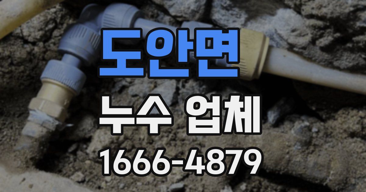 도안면 누수 업체