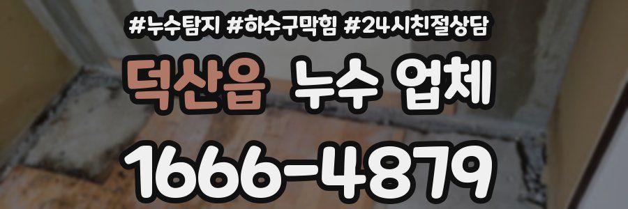 덕산읍 누수 업체