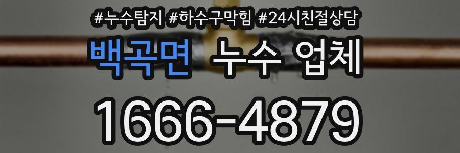 백곡면 누수 업체