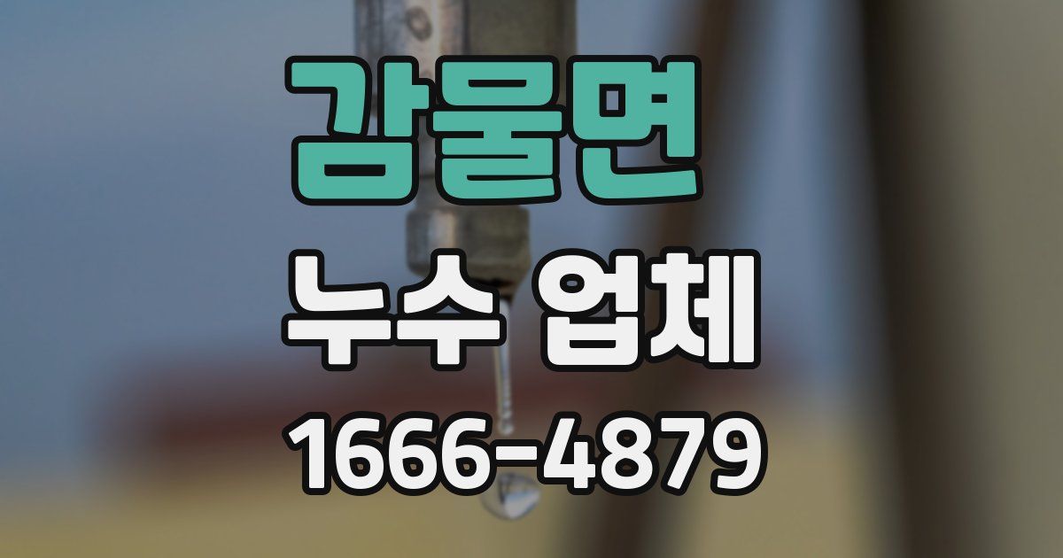 감물면 누수 업체