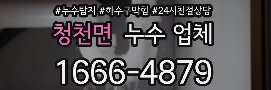 청천면 누수 업체