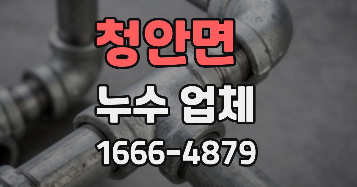 청안면 누수 업체