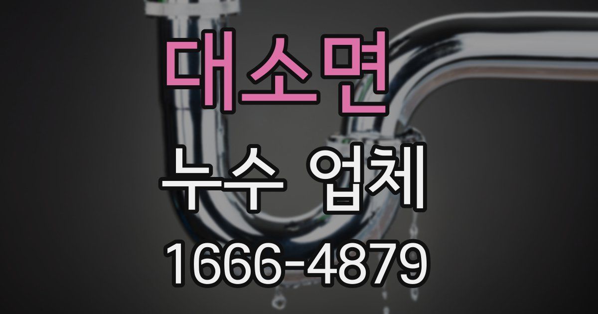 대소면 누수 업체