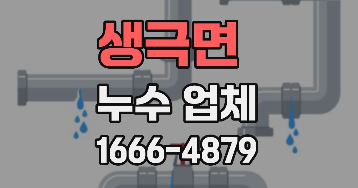 생극면 누수 업체