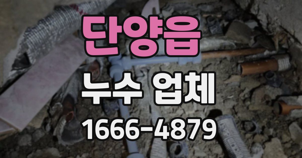 단양읍 누수 업체