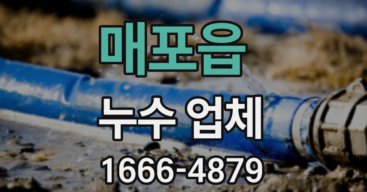 매포읍 누수 업체