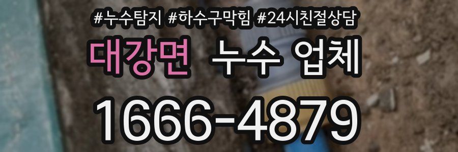 대강면 누수 업체