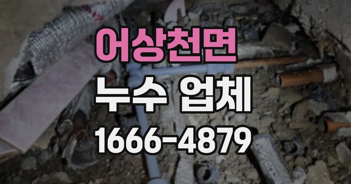어상천면 누수 업체