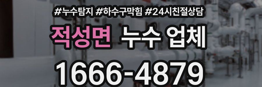 적성면 누수 업체