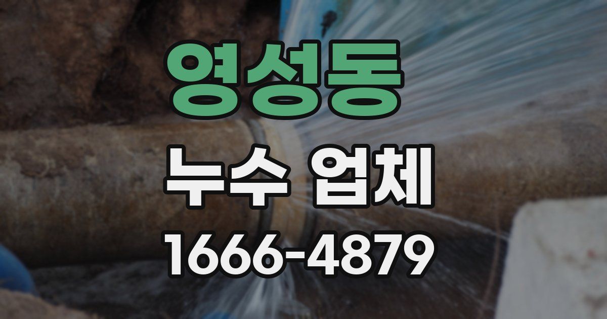 영성동 누수 업체