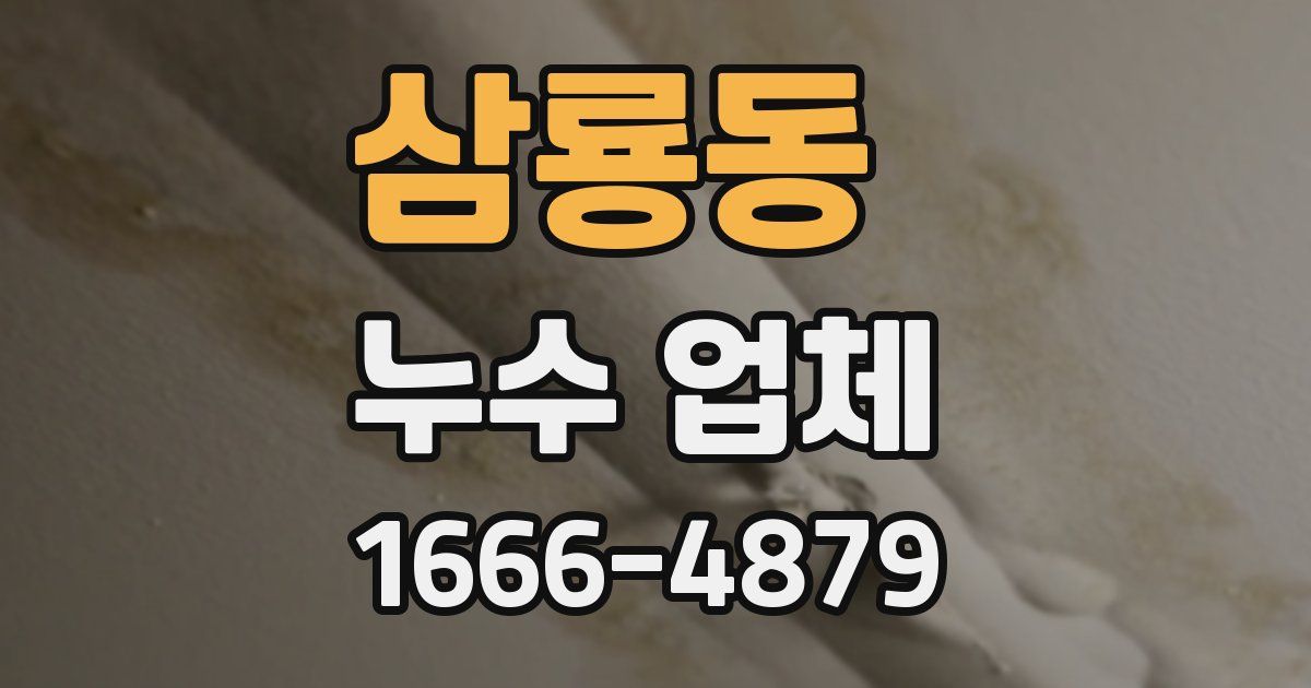 삼룡동 누수 업체