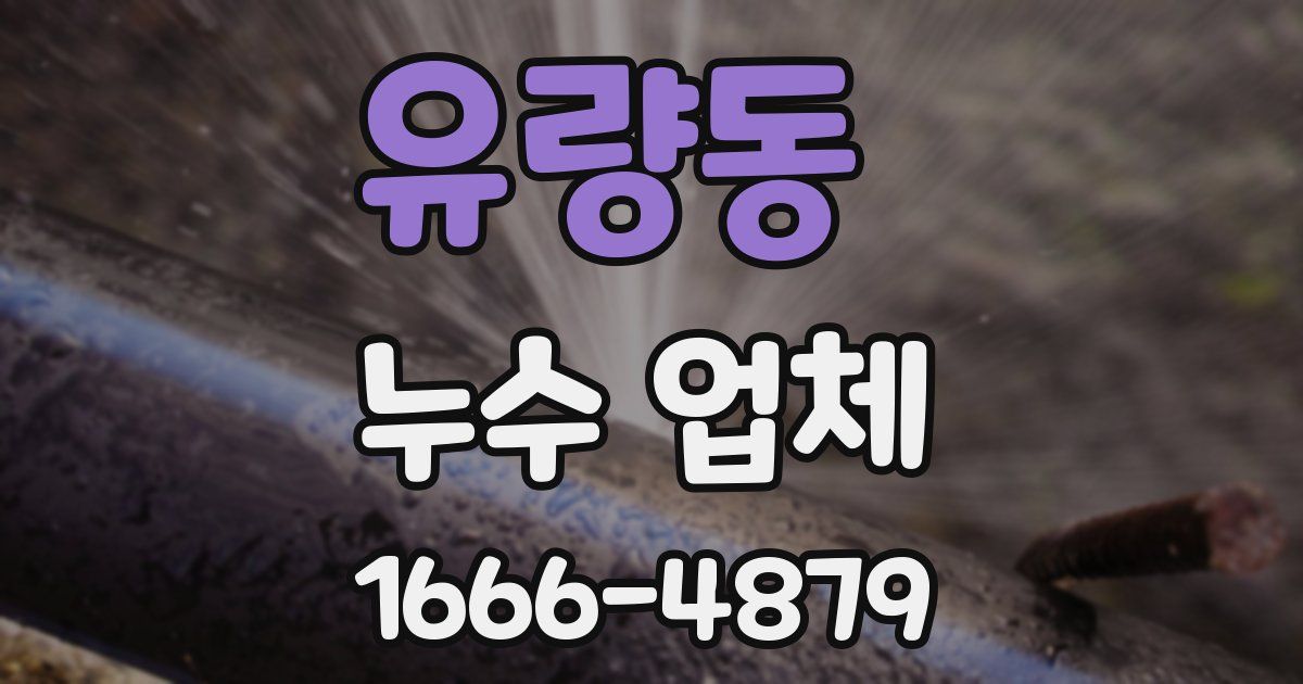 유량동 누수 업체