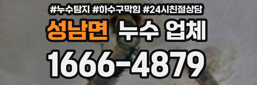 성남면 누수 업체
