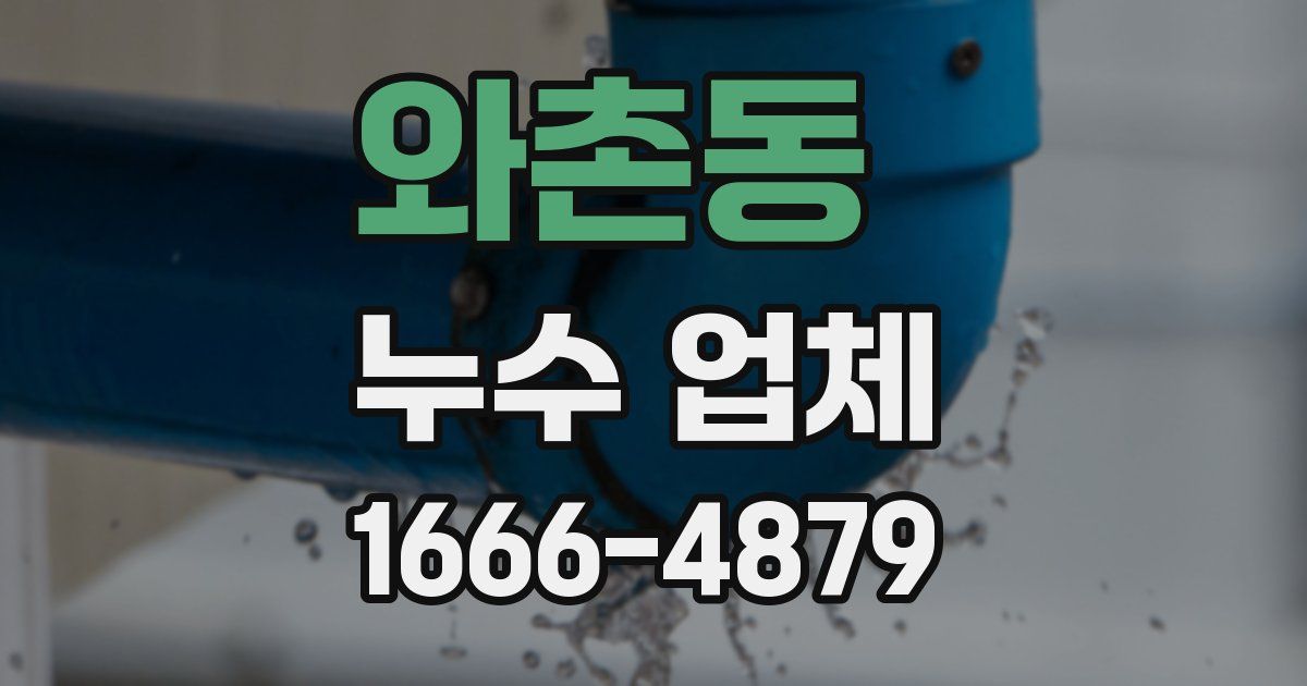 와촌동 누수 업체