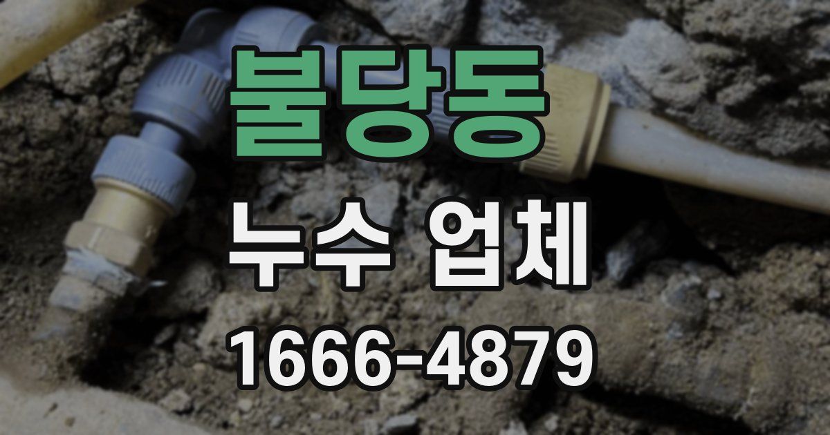 불당동 누수 업체