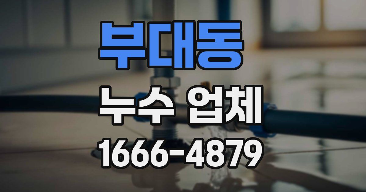 부대동 누수 업체