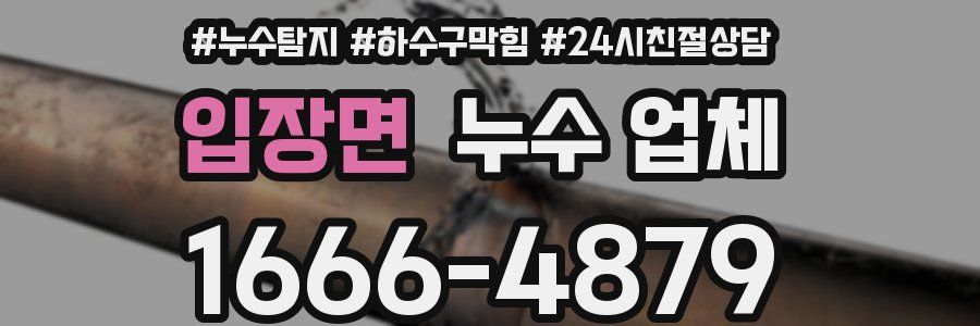 입장면 누수 업체