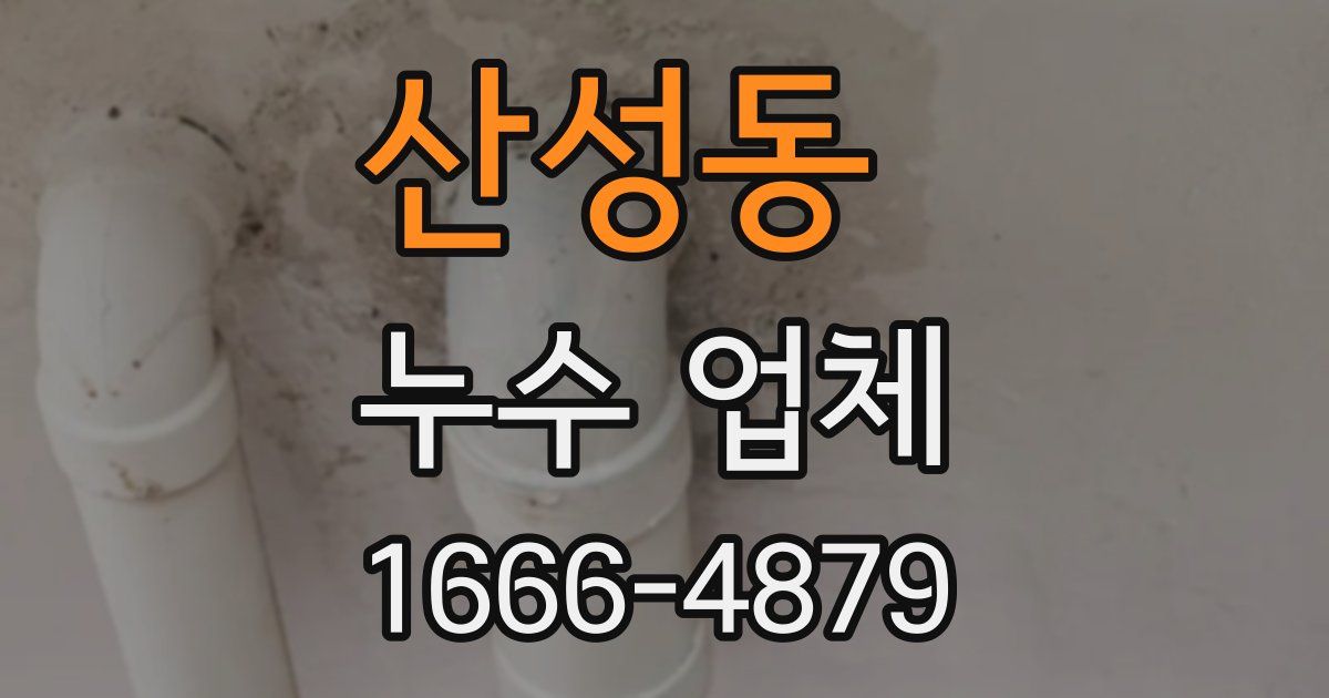 산성동 누수 업체