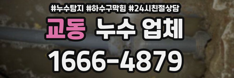 교동 누수 업체
